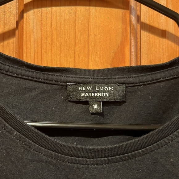 New look maternity black short sleeve shirt size 10. - Picture 2 of 8